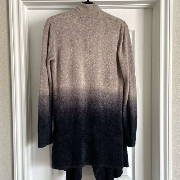 Barefoot Dreams Bamboo Chic Lite Calypso Ombre Cardigan Pewter Grey Navy - Picture 6 of 13